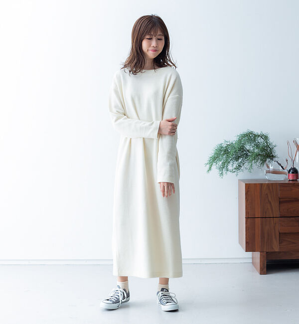collex「レースアップ前後2WAYロングワンピース」|ワンピース|オフホワイト