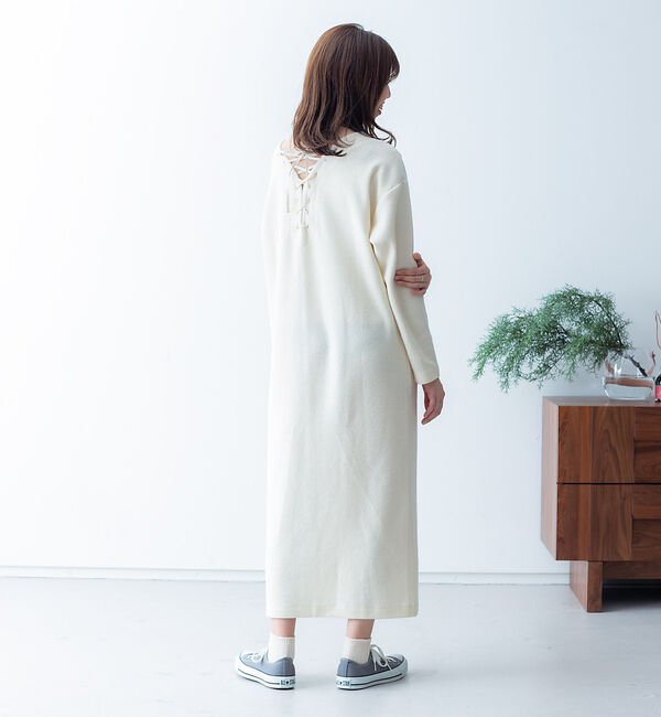 collex「レースアップ前後2WAYロングワンピース」|ワンピース|