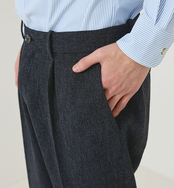 ABAHOUSE「【FLEX PANTS】サマー ミックス ツイードライク パンツ」|スラックス|