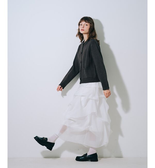SELFIST「【kariさんコラボ】レース衿カーデ&times;ミニスカートSET」|ニット・セーター|