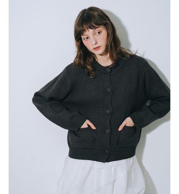 SELFIST「【kariさんコラボ】レース衿カーデ&times;ミニスカートSET」|ニット・セーター|