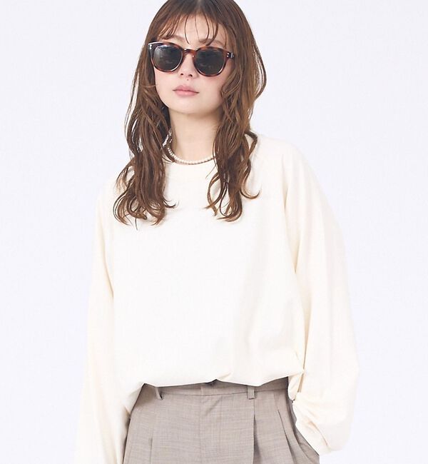 abahouse mavie「【バックロゴ】ラグランプルオーバー」|Tシャツ・カットソー|オフホワイト