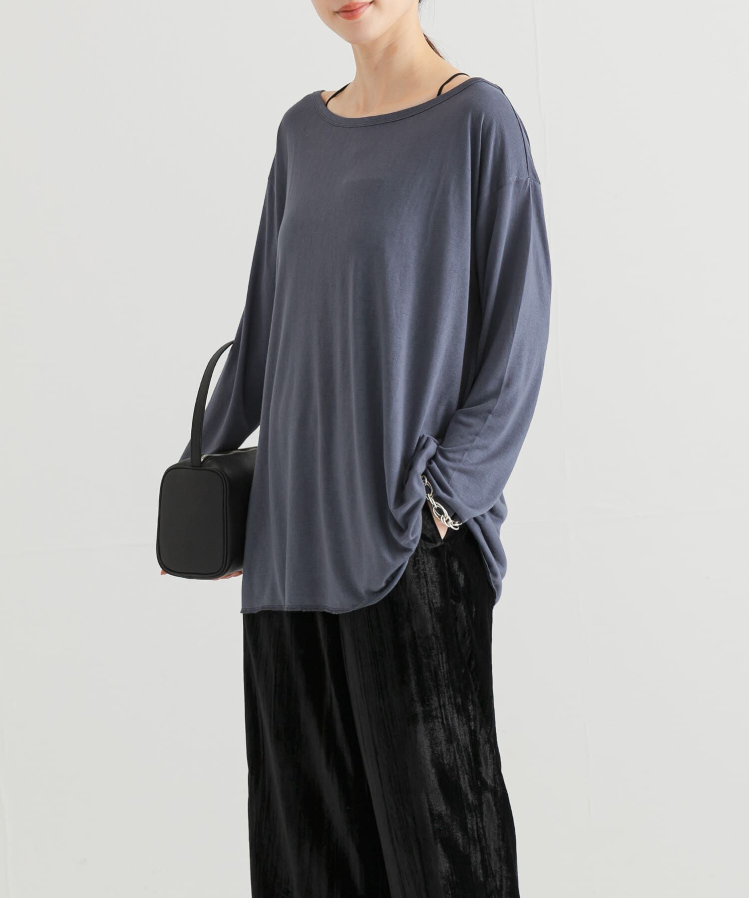 URBAN RESEARCH「ルーズシアーカットソー」|Tシャツ・カットソー|ネイビー
