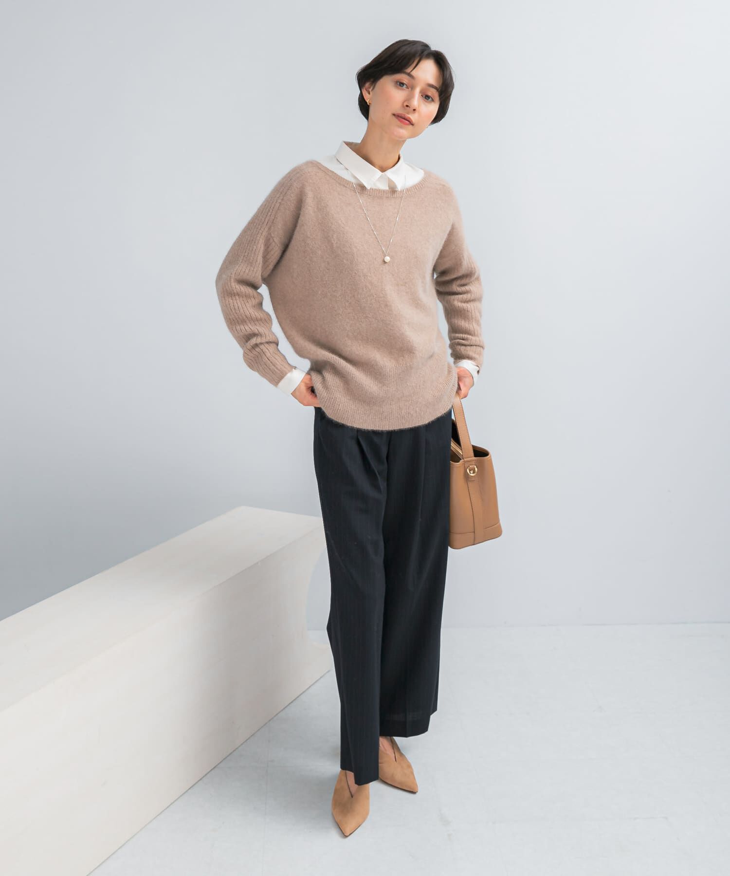 URBAN RESEARCH ROSSO「エアリーニット2WAYネックプルオーバー」|ニット・セーター|
