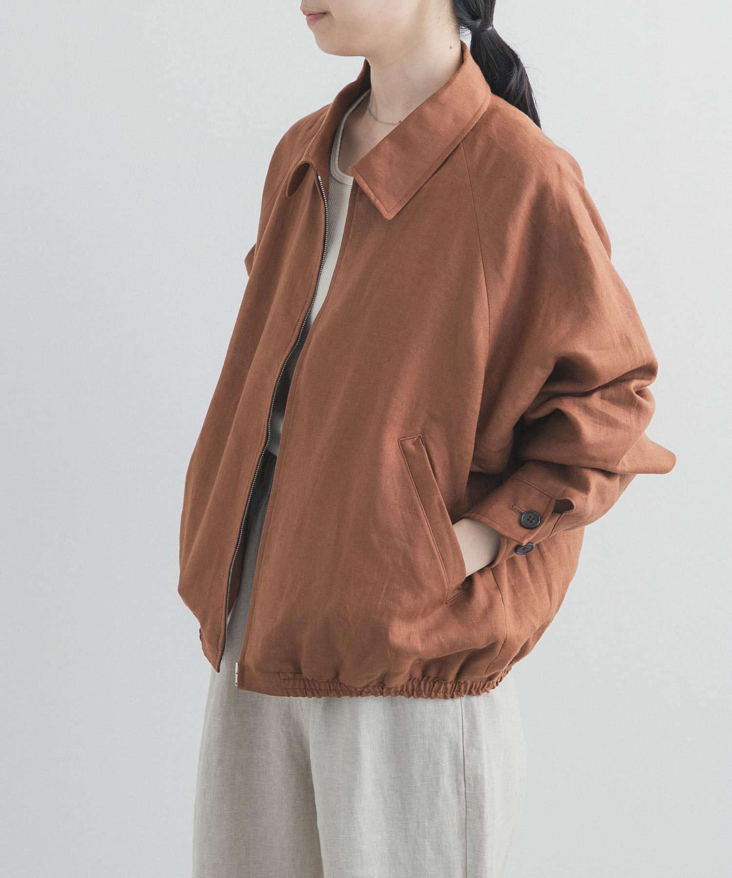 URBAN RESEARCH DOORS「FUJI　LINEN RAGLAN BLOUSON」|ブルゾン・スタジャン|