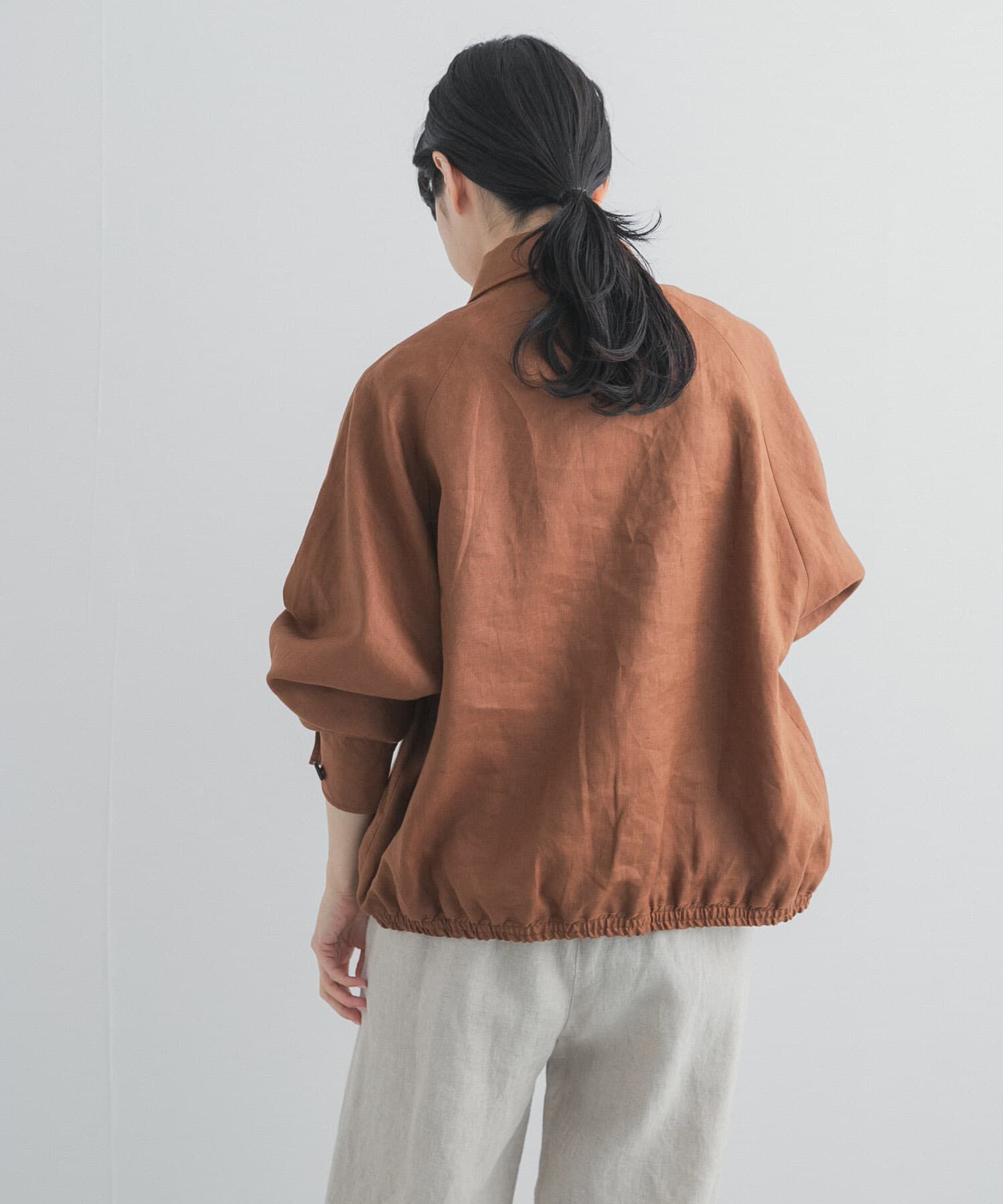 URBAN RESEARCH DOORS「FUJI　LINEN RAGLAN BLOUSON」|ブルゾン・スタジャン|