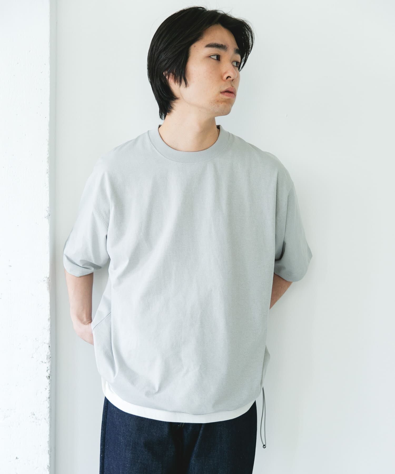 URBAN RESEARCH DOORS「『吸水速乾/接触冷感/ｲｰｼﾞｰｹｱ』ｸｲｯｸﾄﾞﾗｲ ﾄﾞﾛｽﾄｼｮ 」|Tシャツ・カットソー|