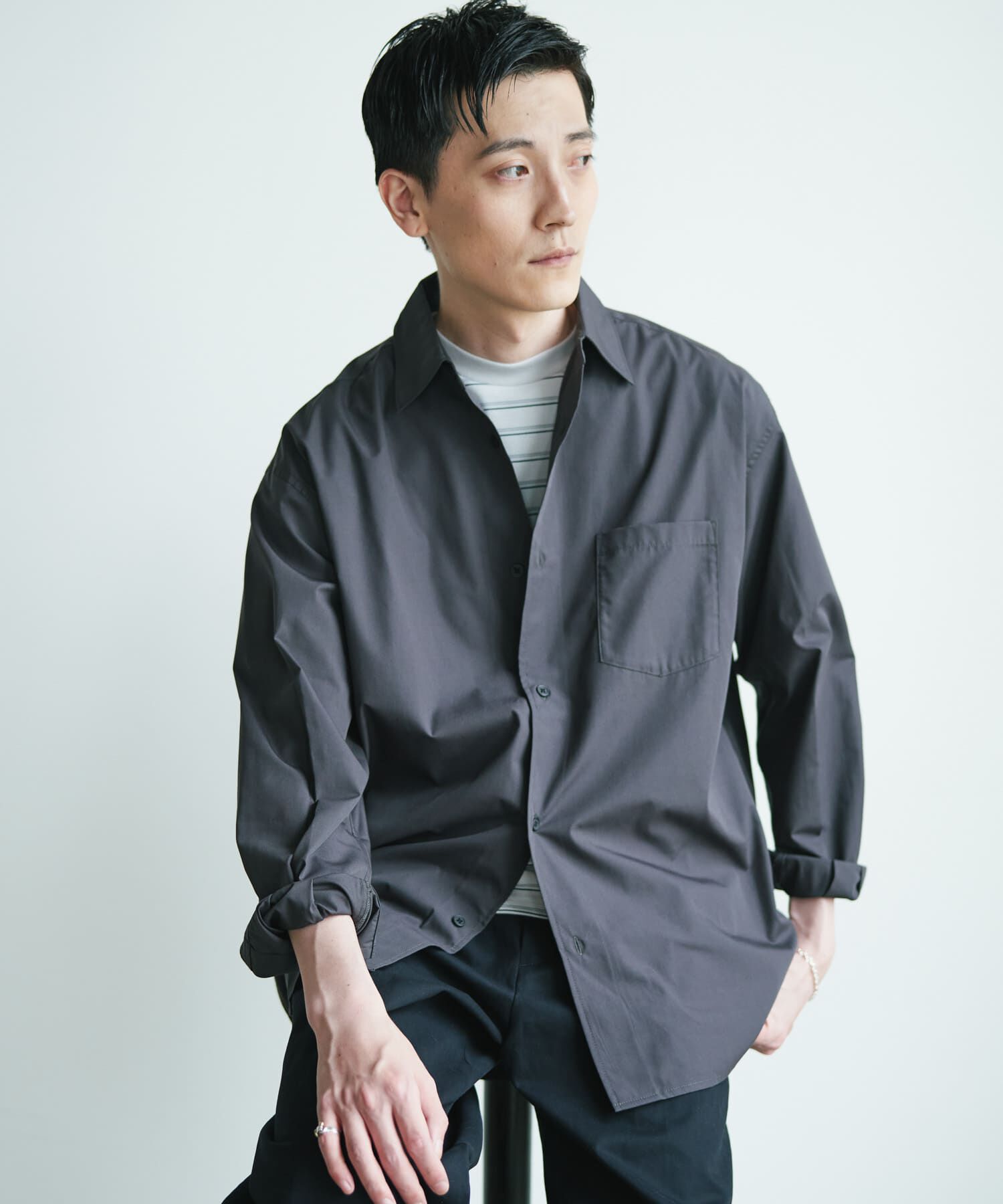 URBAN RESEARCH DOORS「『速乾/イージーケア/UVカット』『URTECH』Aircare ロングスリーブシャツ 26AW」|シャツ・ブラウス|