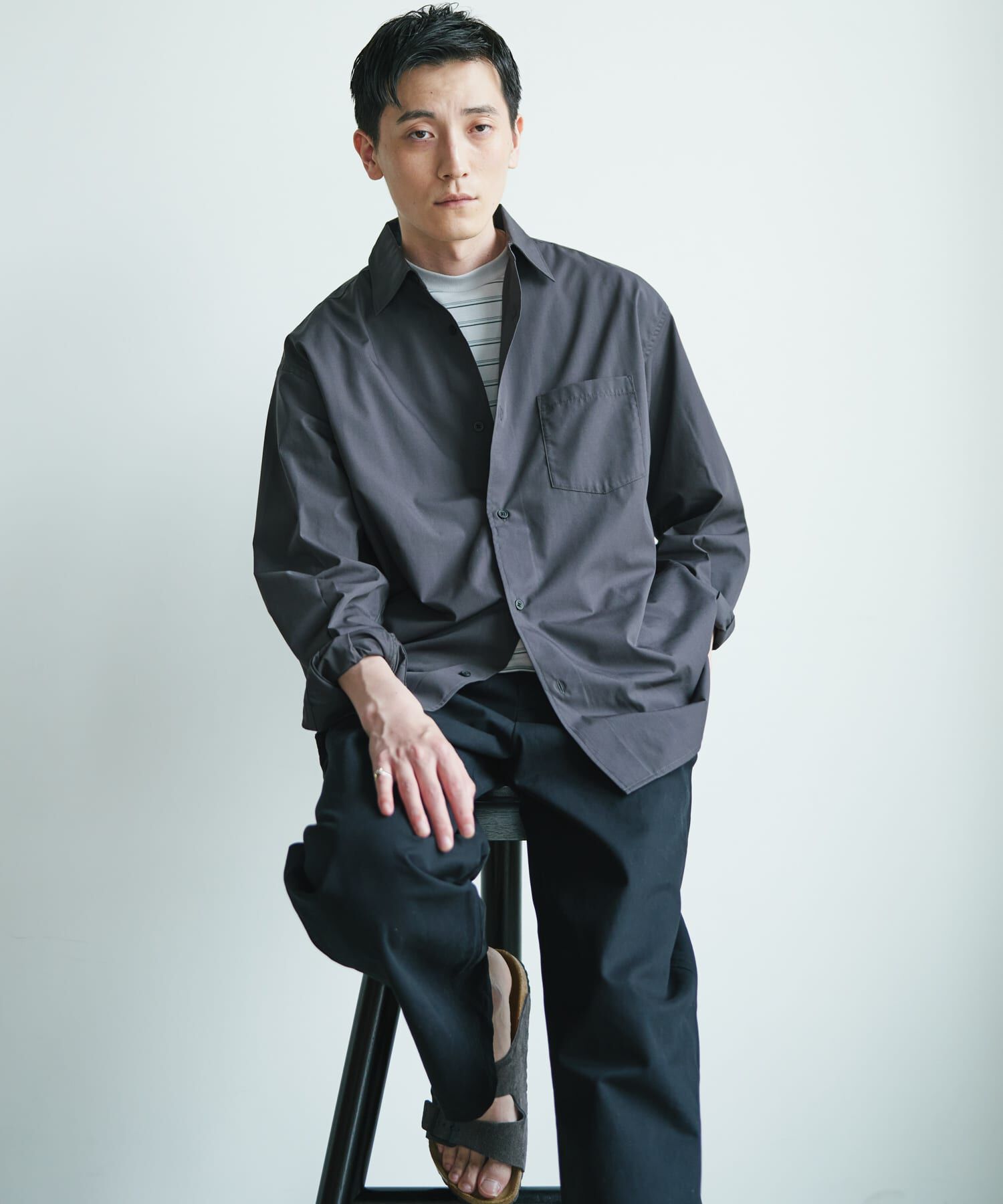 URBAN RESEARCH DOORS「『速乾/イージーケア/UVカット』『URTECH』Aircare ロングスリーブシャツ 26AW」|シャツ・ブラウス|