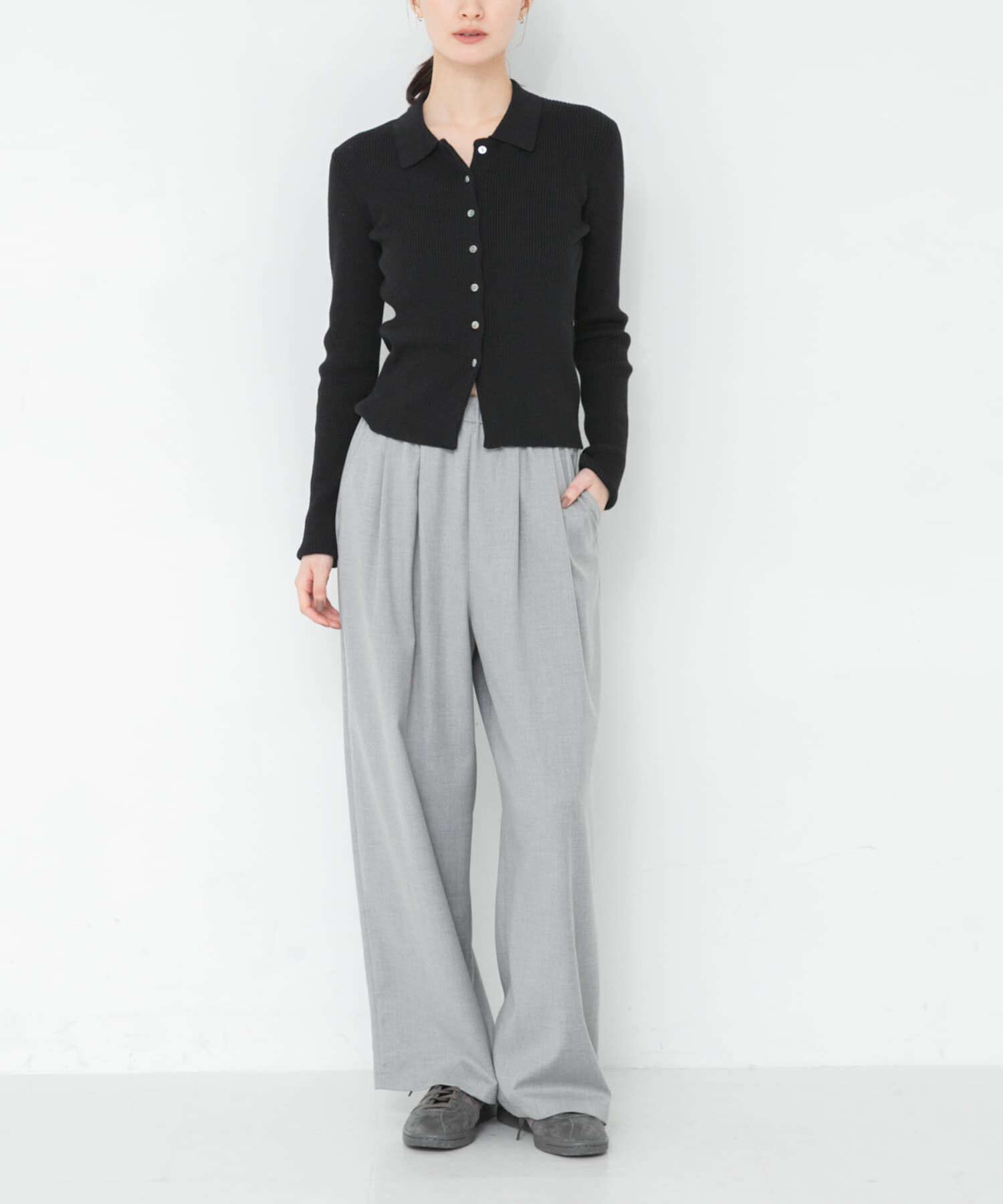 URBAN RESEARCH「『UR TECH SMOOTHLUXE』ウール混タックギャザーストレートパンツ」|その他|