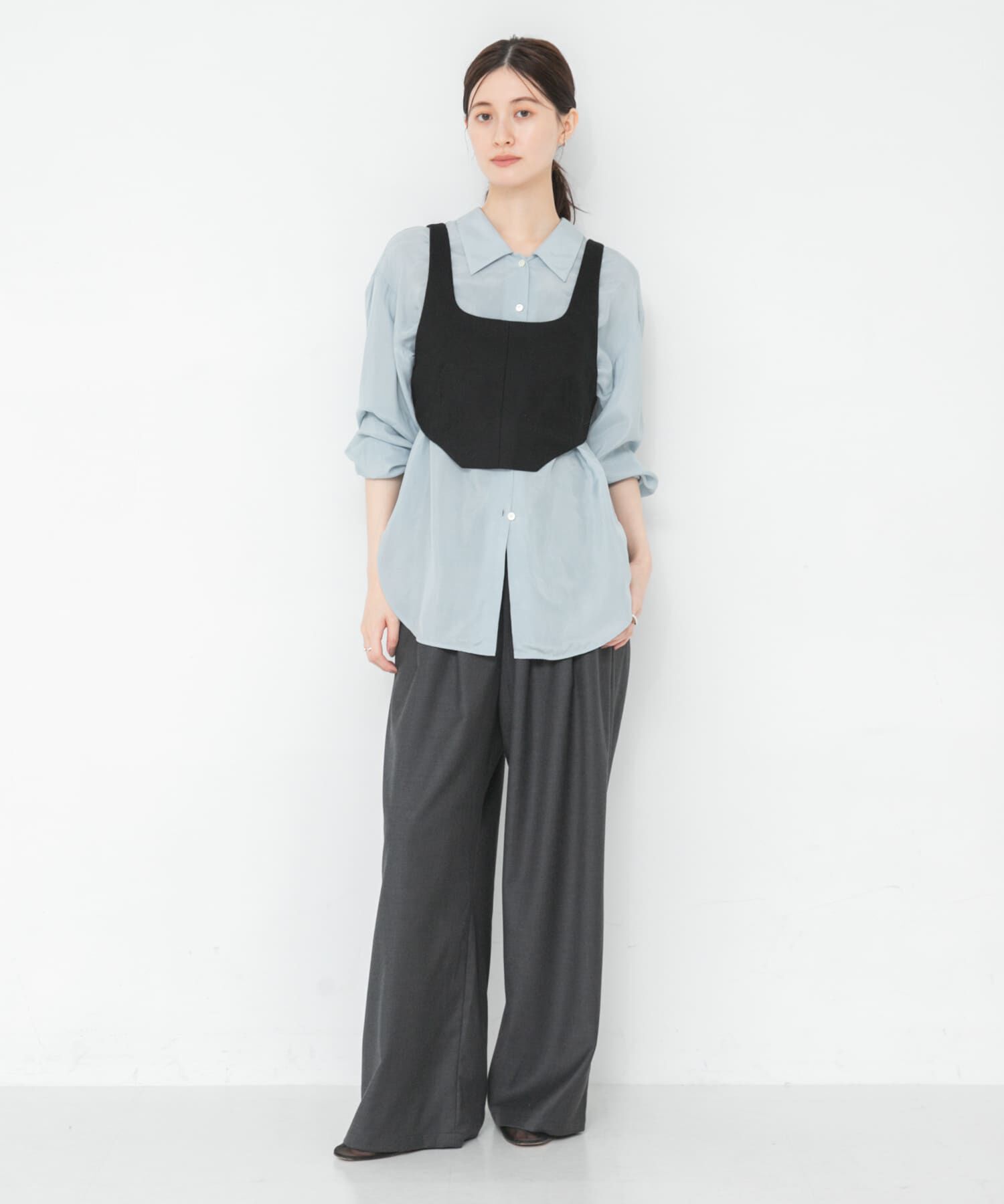 URBAN RESEARCH「『UR TECH SMOOTHLUXE』ウール混タックギャザーストレートパンツ」|その他|