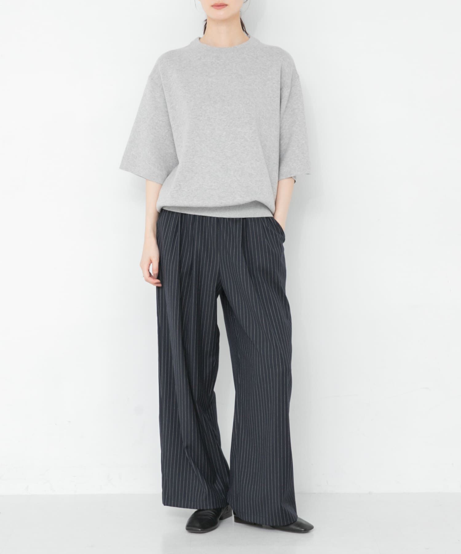 URBAN RESEARCH「『UR TECH SMOOTHLUXE』ウール混タックギャザーストレートパンツ」|その他|