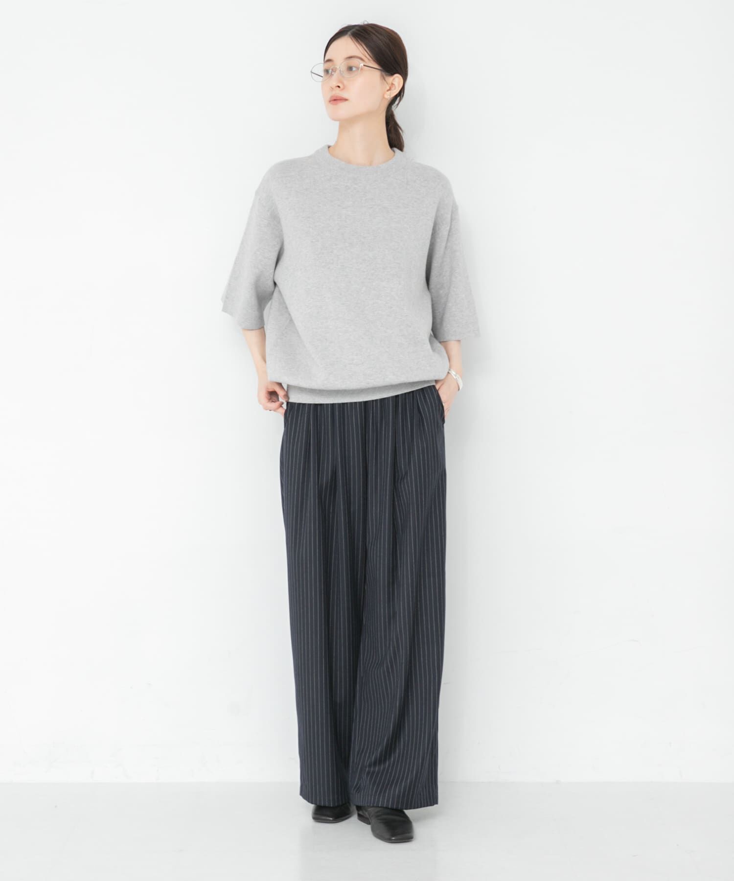 URBAN RESEARCH「『UR TECH SMOOTHLUXE』ウール混タックギャザーストレートパンツ」|その他|