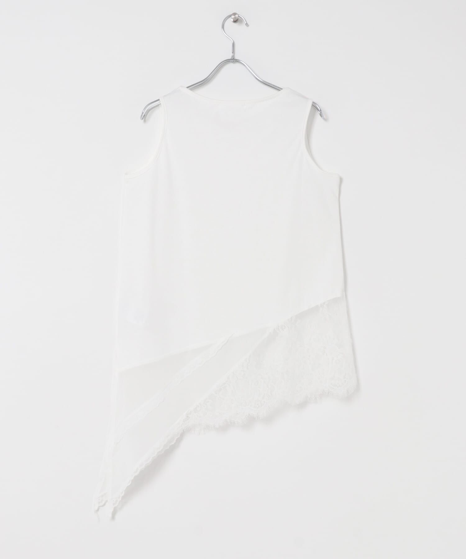 SENSE OF PLACE by URBAN RESEARCH「レースドッキングアシメカットトップ」|タンクトップ|
