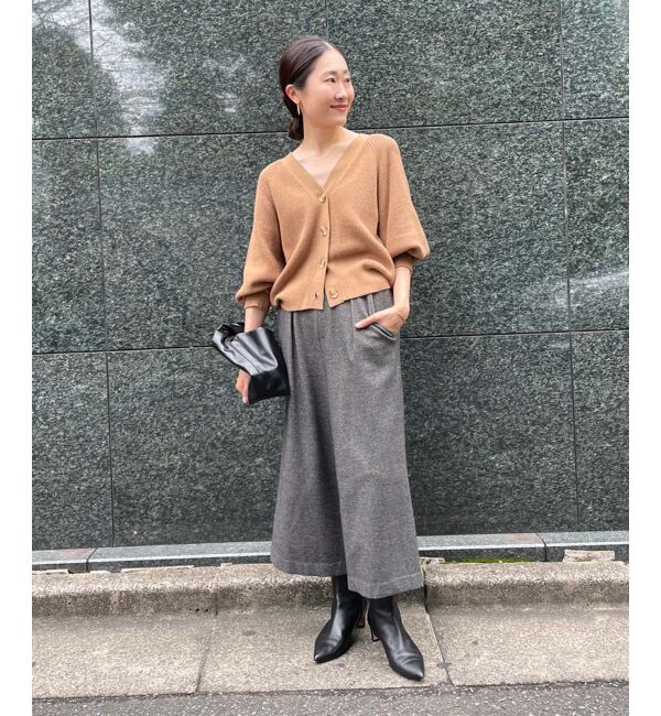 le.coeur blanc「ウォッシャブルツイードライクタックワイドクロップドパンツ」|その他|