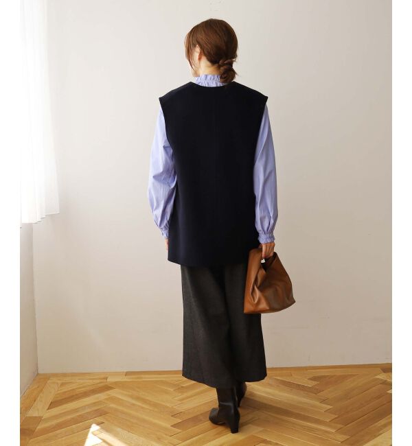 le.coeur blanc「ウォッシャブルツイードライクタックワイドクロップドパンツ」|その他|
