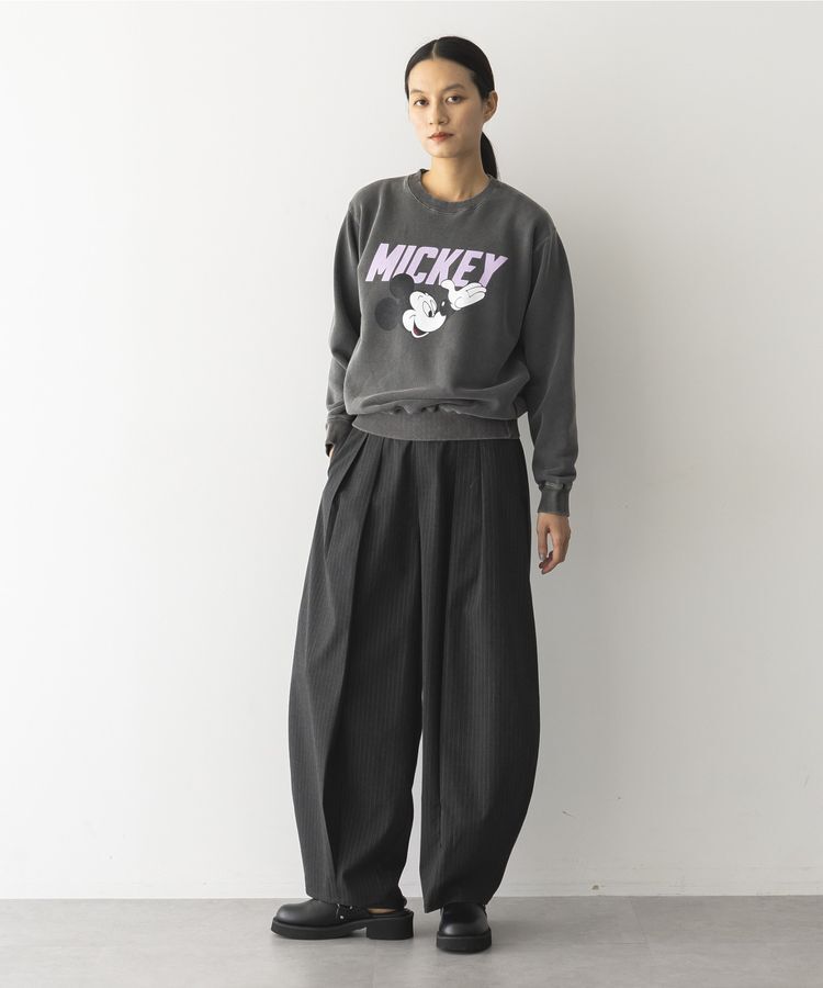 GARAGE OF GOOD CLOTHING「ストライプウールライク裾タックバレルパンツ」|その他|