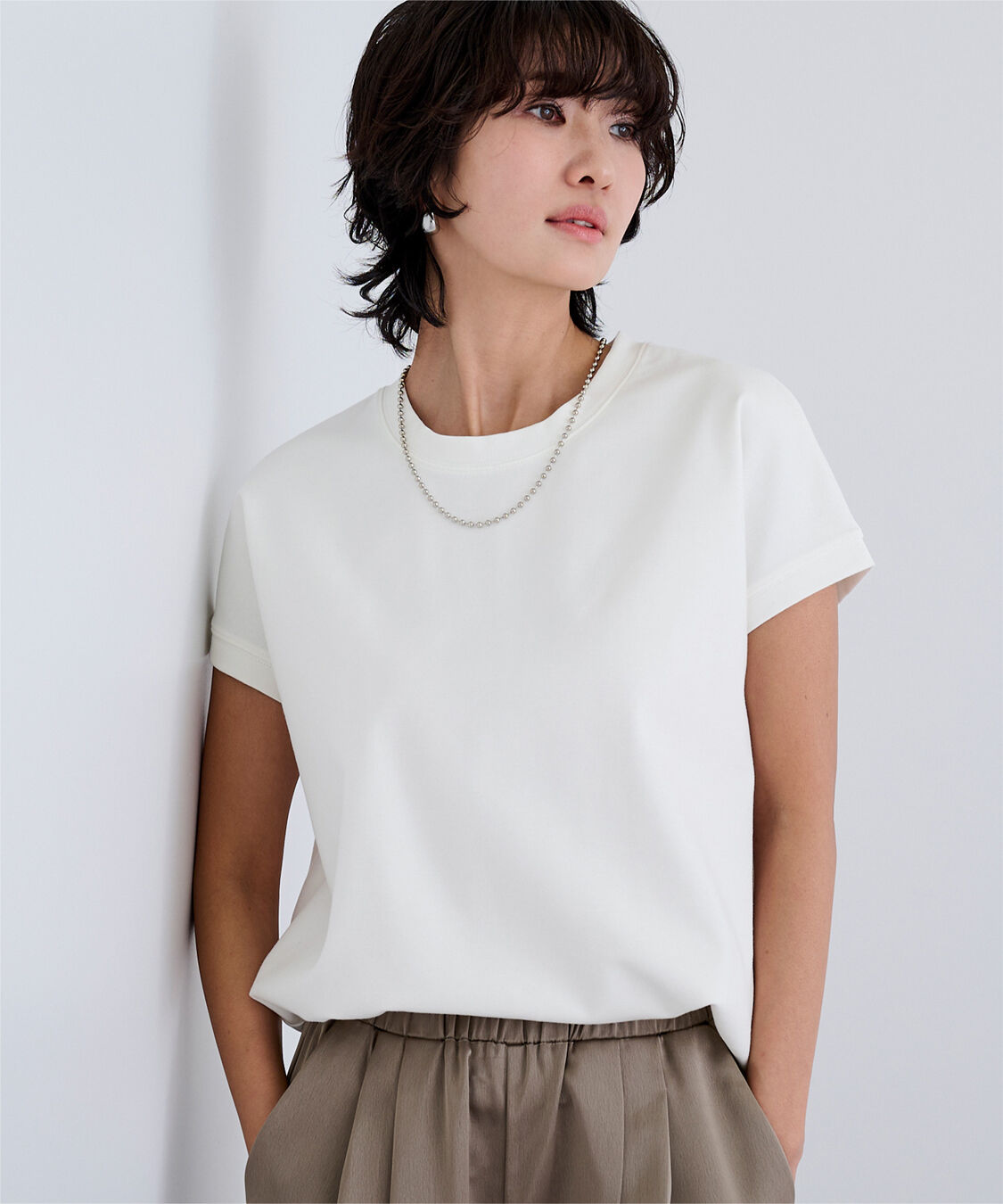 ur's「機能性カットソーフレンチスリーブトップス」|Tシャツ・カットソー|