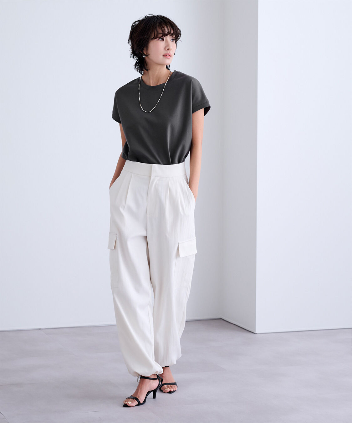 ur's「機能性カットソーフレンチスリーブトップス」|Tシャツ・カットソー|