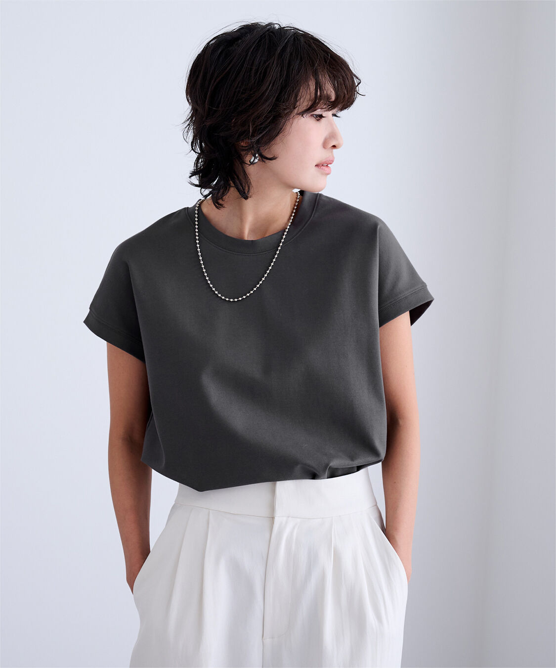 ur's「機能性カットソーフレンチスリーブトップス」|Tシャツ・カットソー|