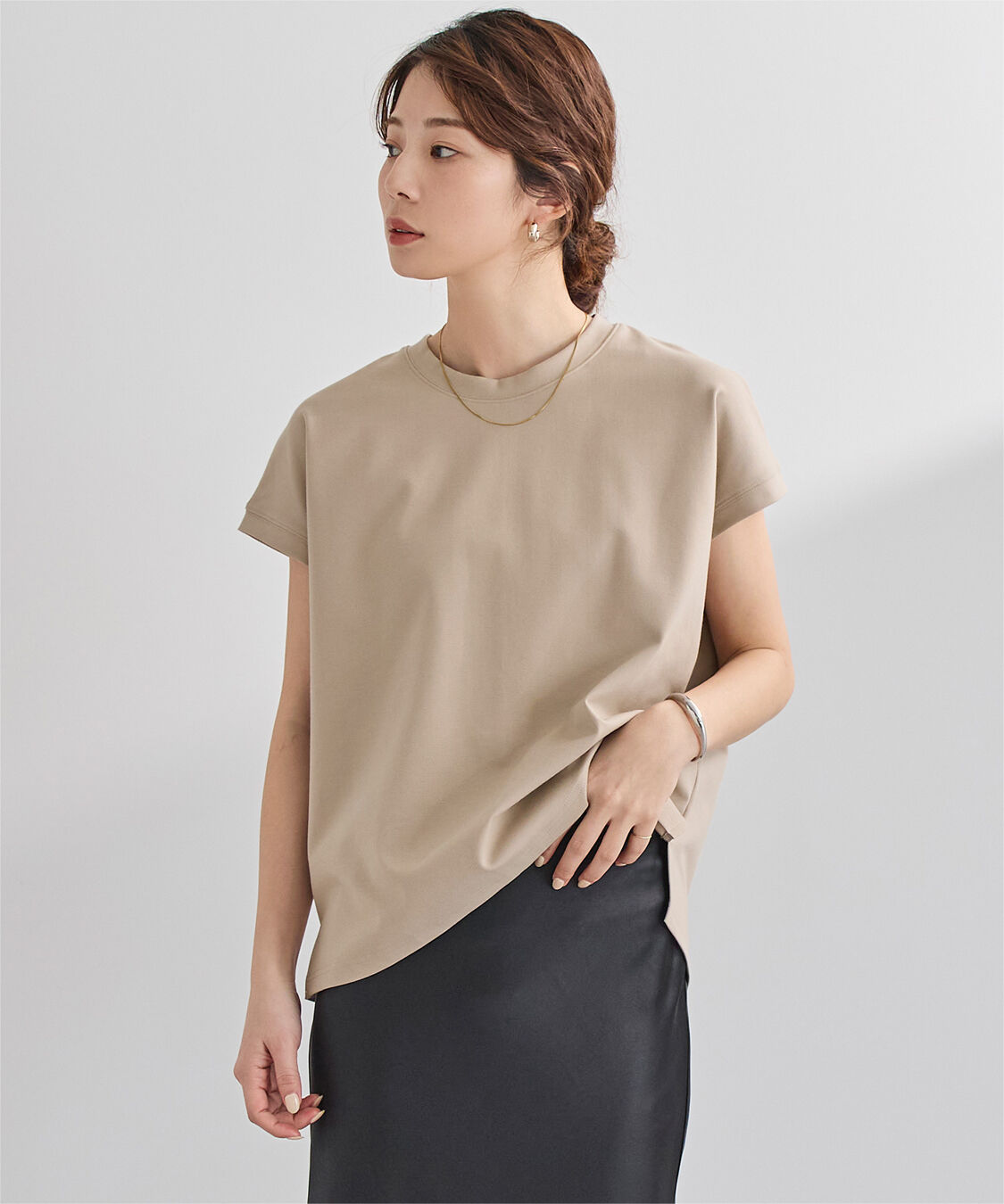 ur's「機能性カットソーフレンチスリーブトップス」|Tシャツ・カットソー|