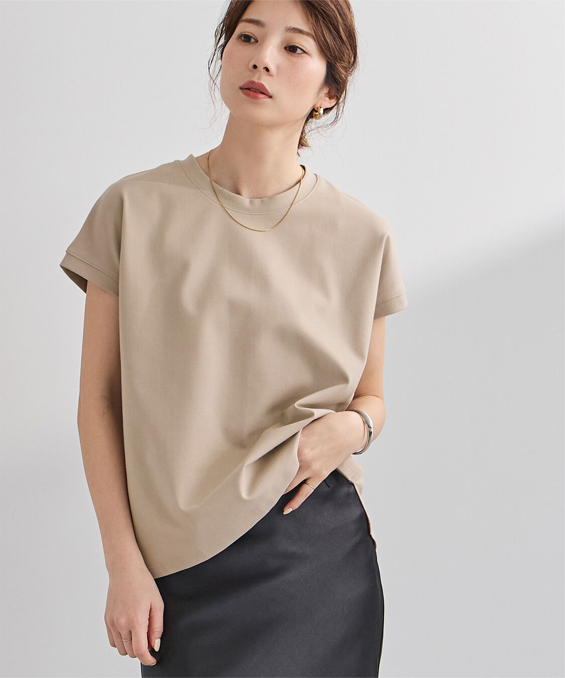 ur's「機能性カットソーフレンチスリーブトップス」|Tシャツ・カットソー|
