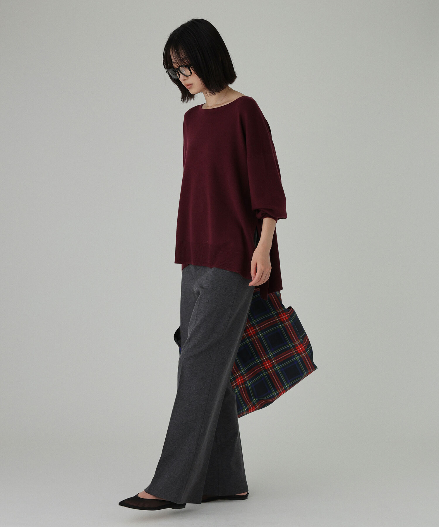 BABYLONE「ﾎﾞｰﾄﾈｯｸﾎﾟﾝﾁｮKN」|ニット・セーター|