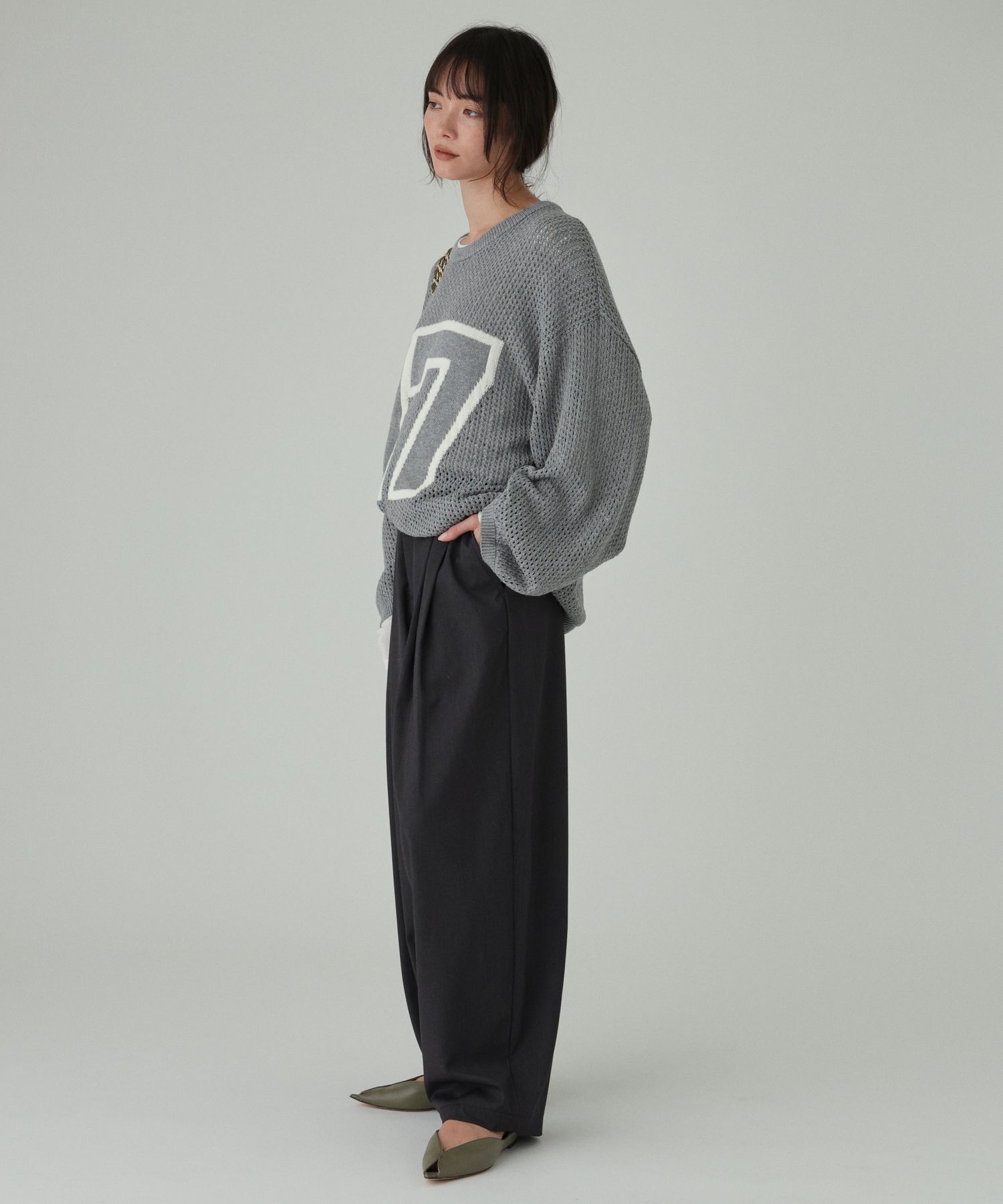  「【athletic wear MASON】<別注>ナンバリングニット」|ニット・セーター|