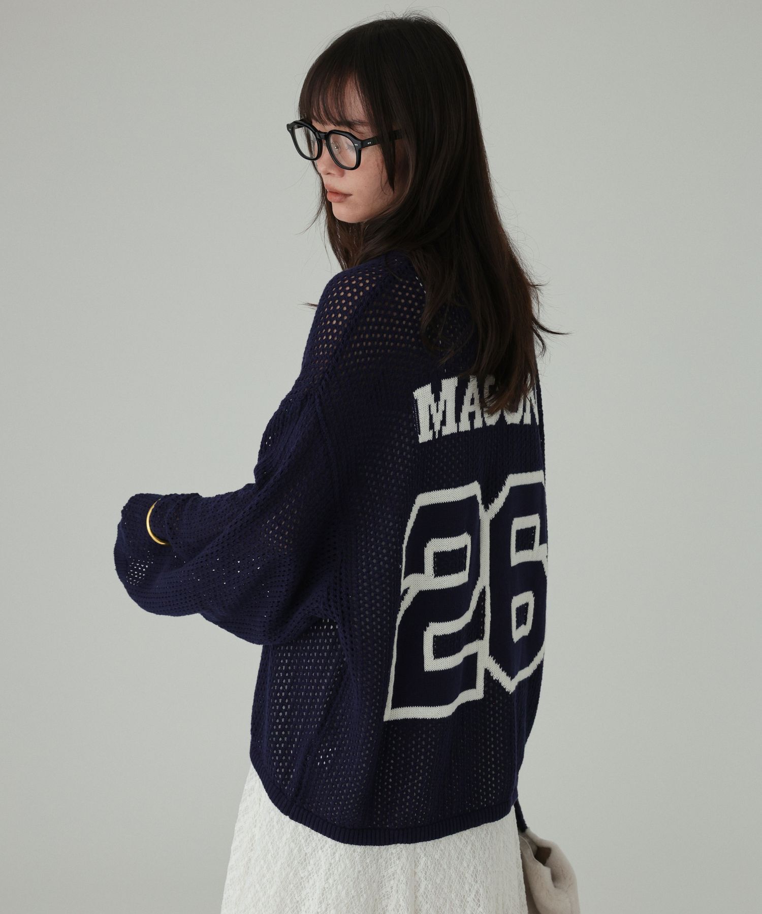  「【athletic wear MASON】<別注>ナンバリングニット」|ニット・セーター|