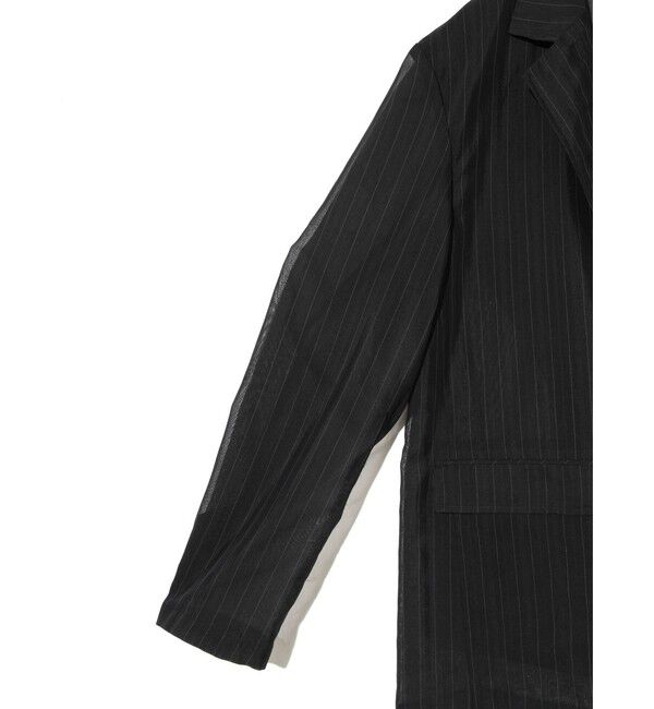 MIDIUMISOLID「MIDIUMISOLID Men&rsquo;s シアーストライプジャケット」|テーラードジャケット|