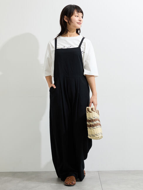 Samansa Mos2「麻レーヨンストレッチサロペット」|その他|