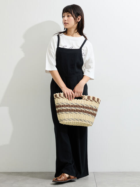 Samansa Mos2「麻レーヨンストレッチサロペット」|その他|