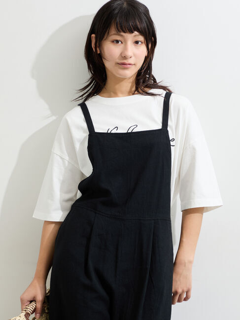 Samansa Mos2「麻レーヨンストレッチサロペット」|その他|