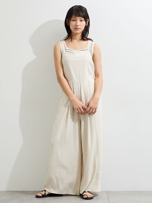 Samansa Mos2「麻レーヨンストレッチサロペット」|その他|