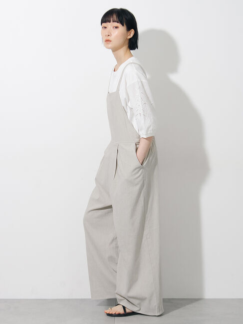 Samansa Mos2「麻レーヨンストレッチサロペット」|その他|