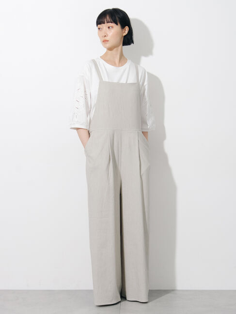 Samansa Mos2「麻レーヨンストレッチサロペット」|その他|