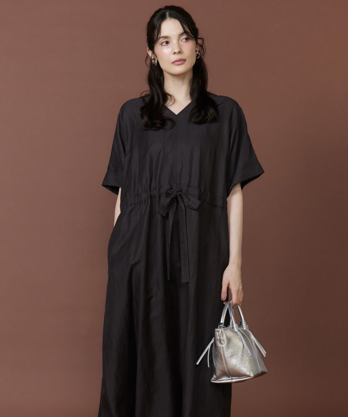 Le Souk「ギャザーウエストワンピース」|ワンピース|チャコールグ 3