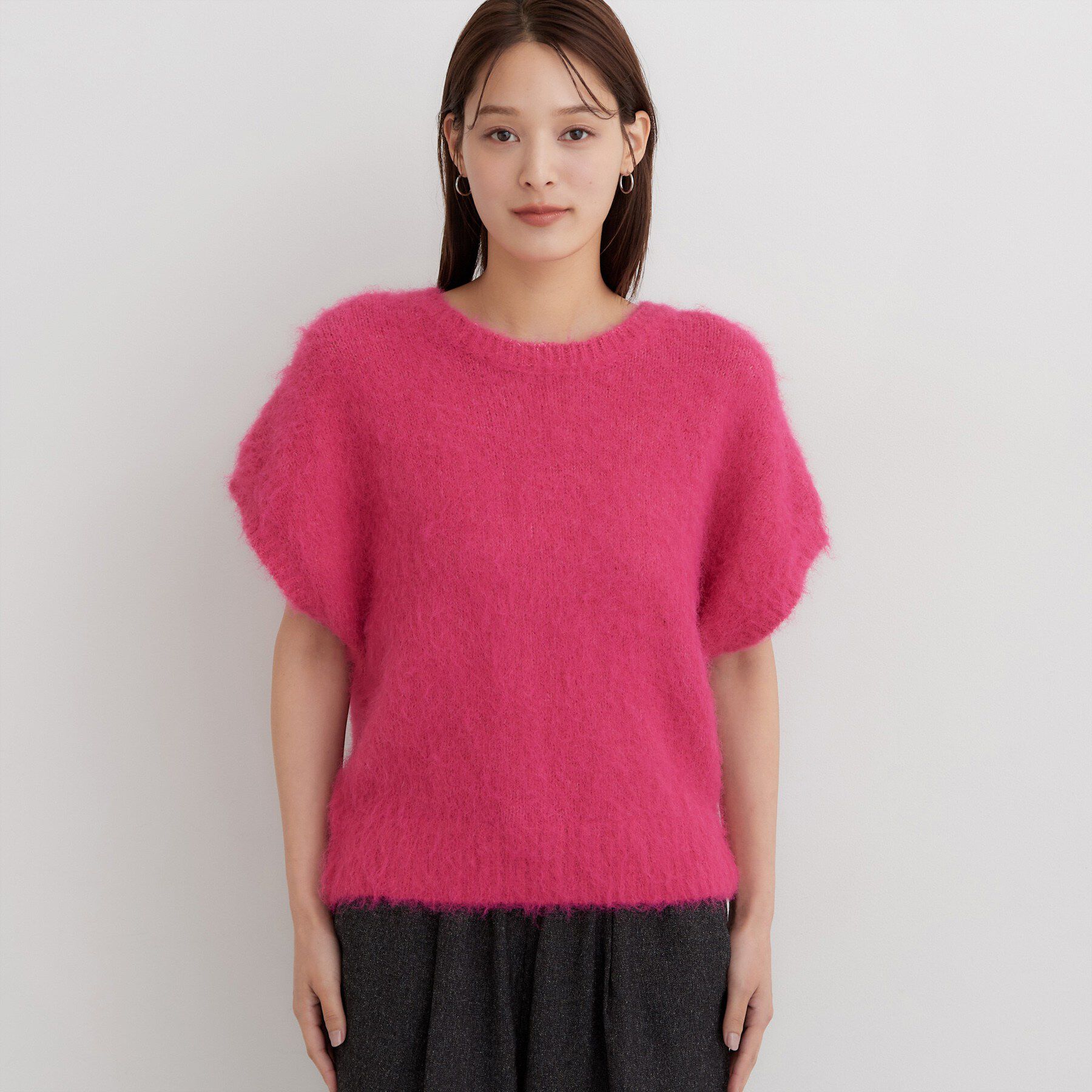 THE SHOP TK「ふわふわシャギーフレンチニット」|ニット・セーター|