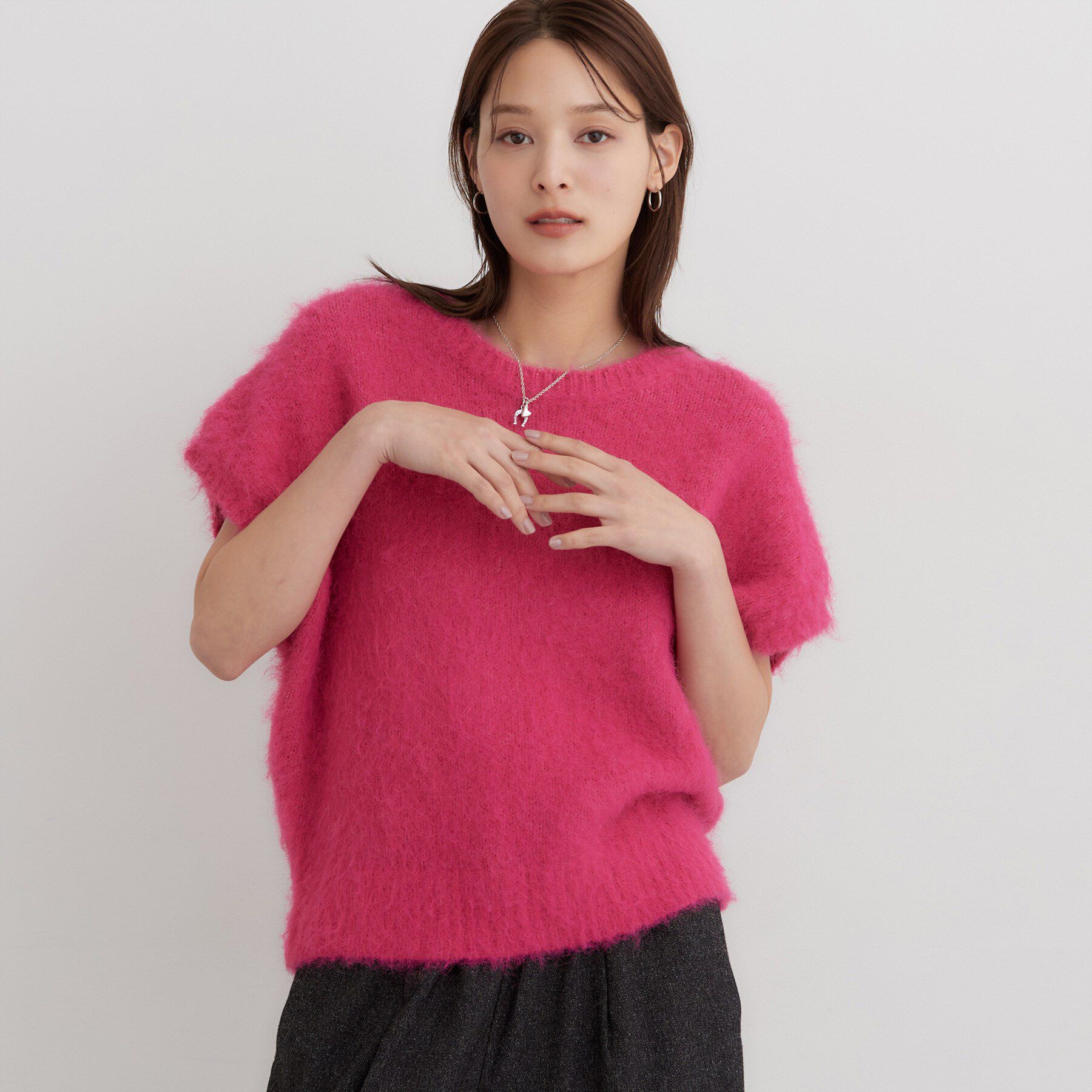 THE SHOP TK「ふわふわシャギーフレンチニット」|ニット・セーター|