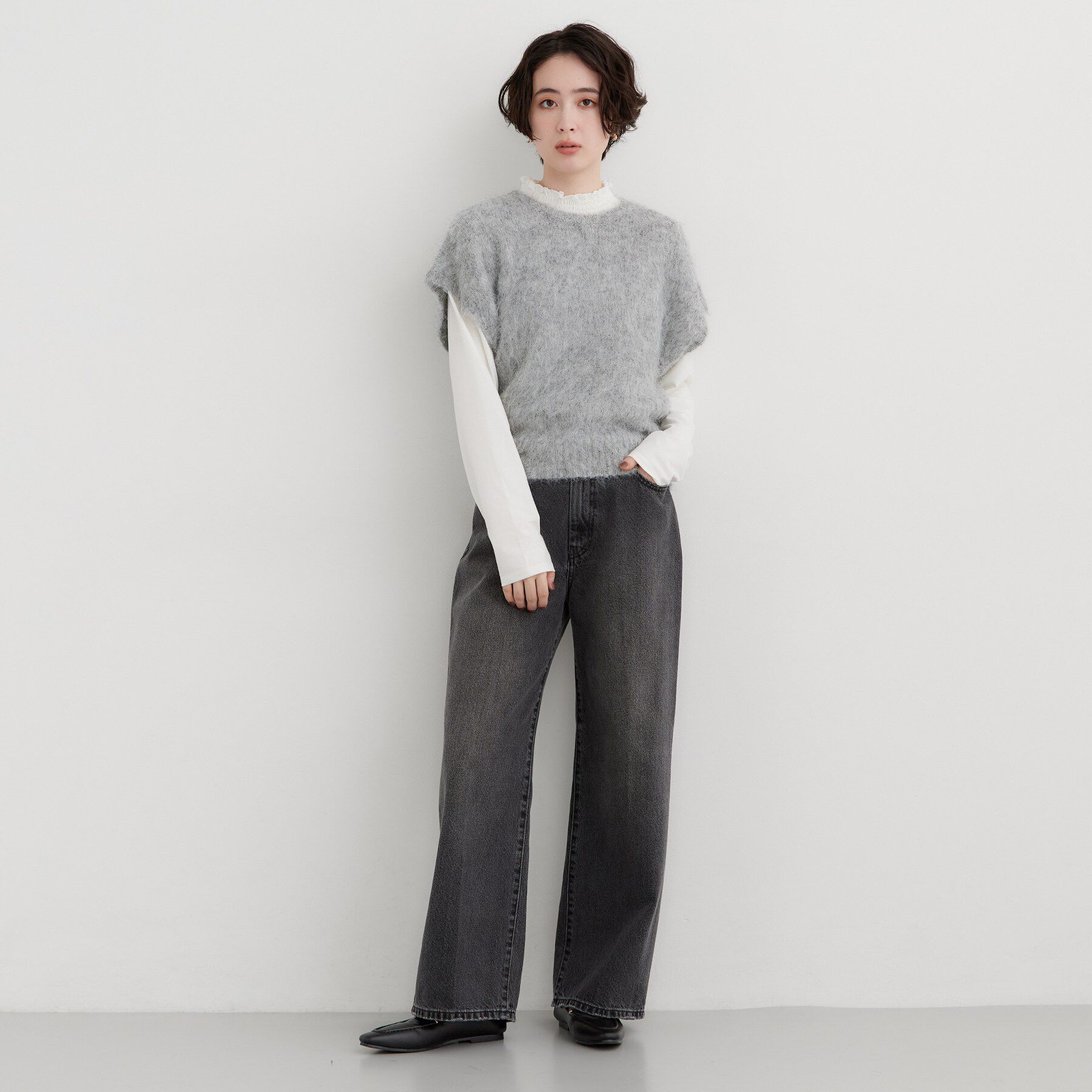 THE SHOP TK「ふわふわシャギーフレンチニット」|ニット・セーター|