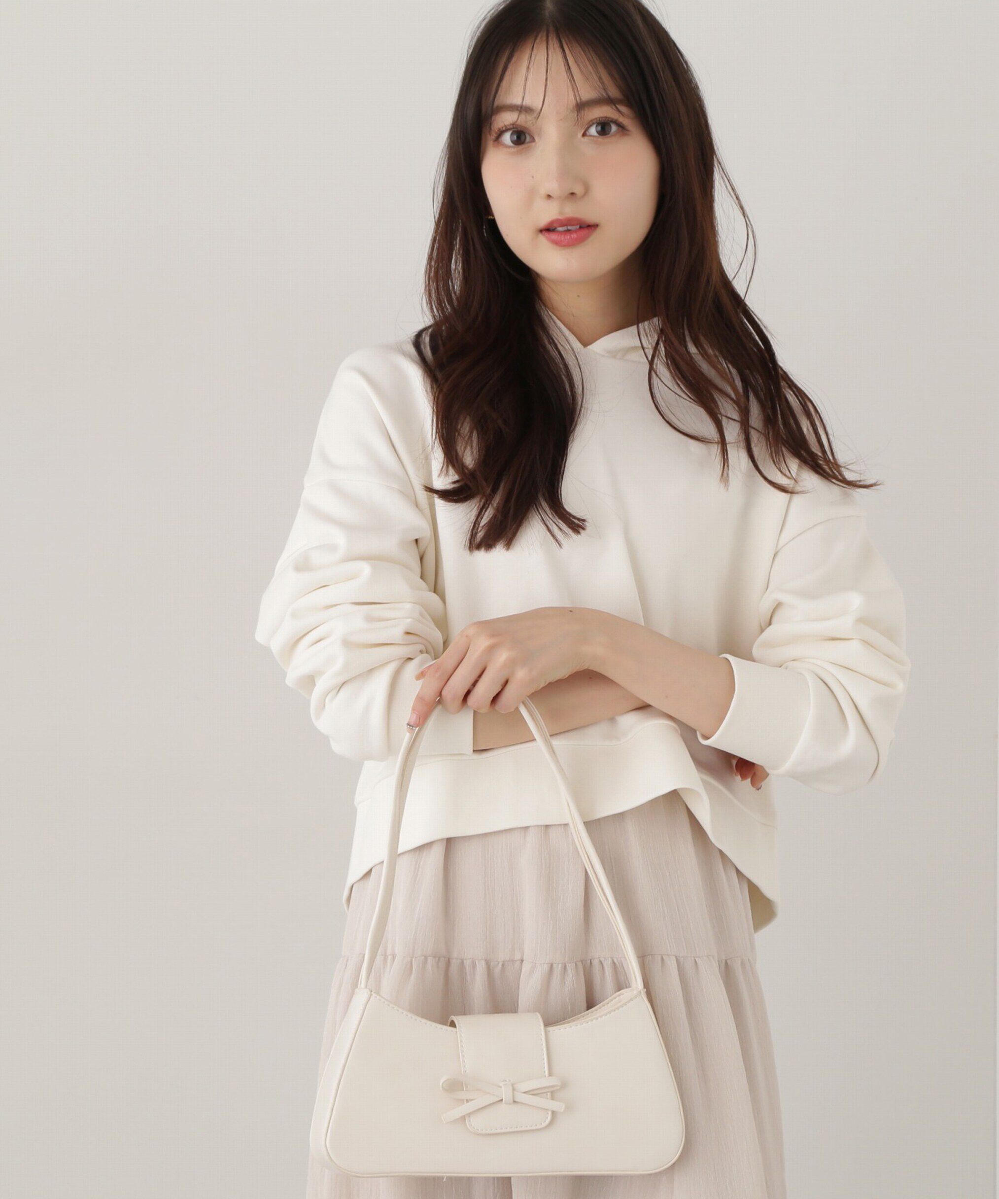 PROPORTION BODY DRESSING「リボンブローチ付きフーディー」|Tシャツ・カットソー|