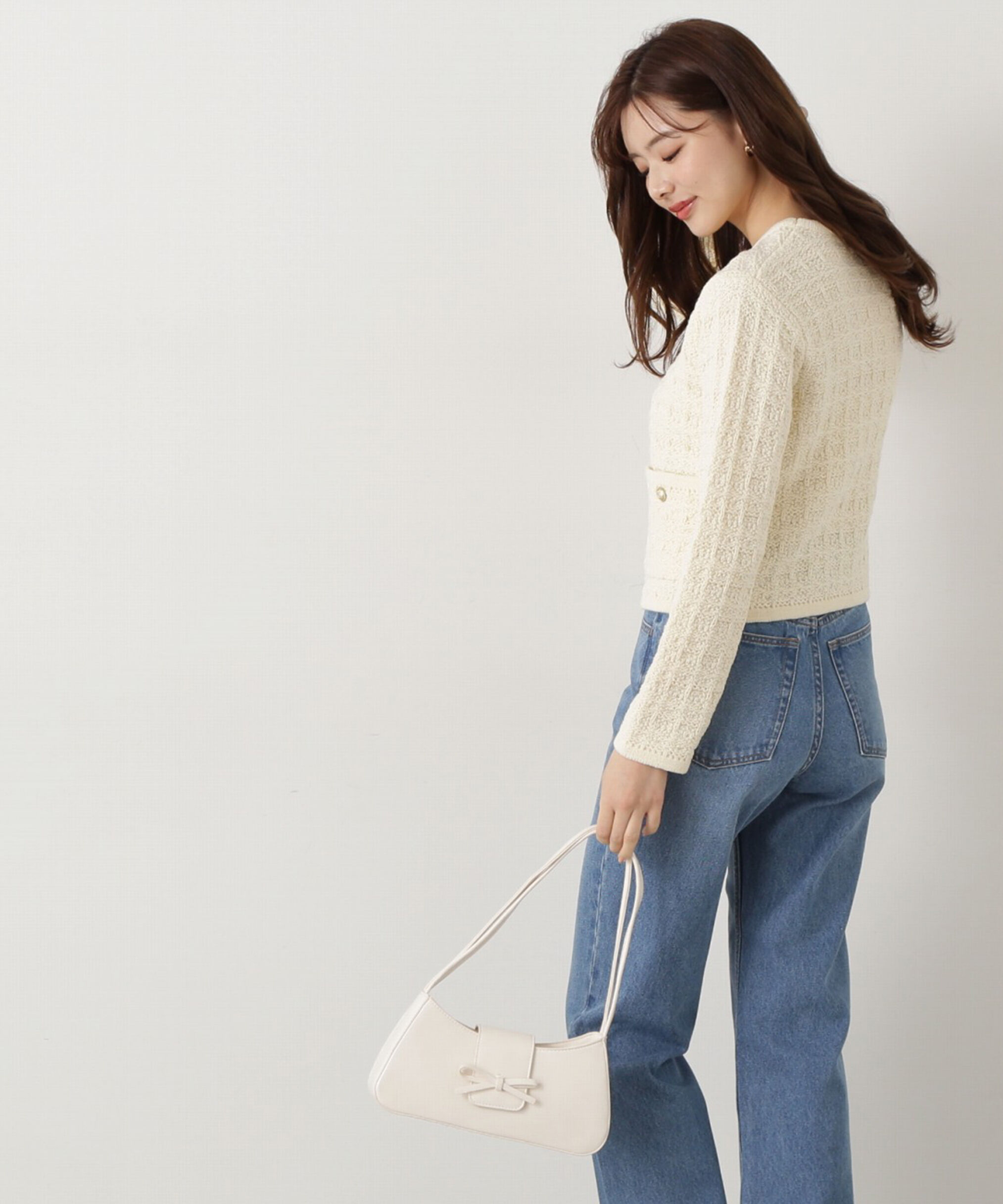 PROPORTION BODY DRESSING「ツイードニットカーディガン」|カーディガン|