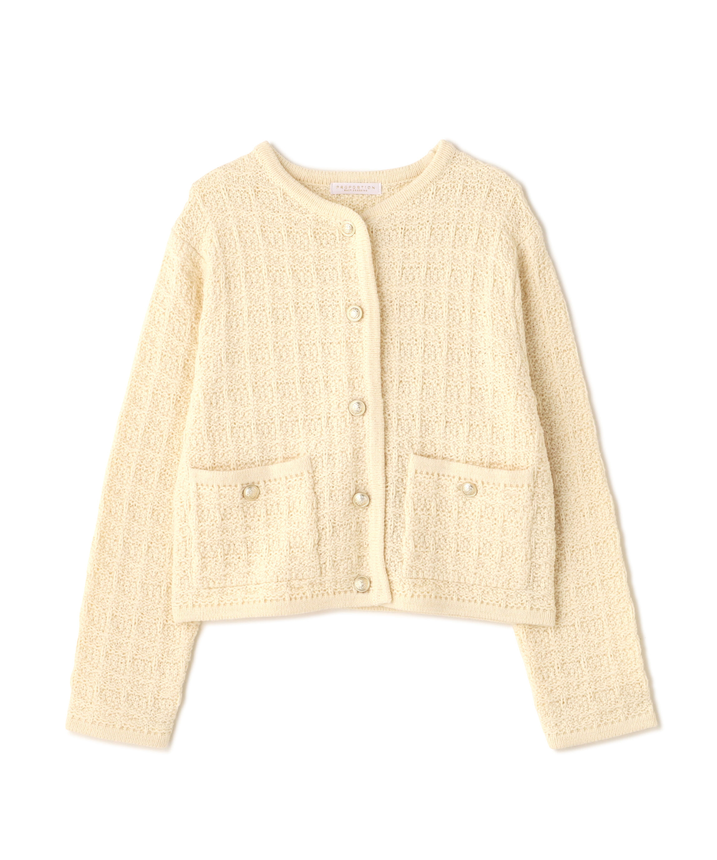 PROPORTION BODY DRESSING「ツイードニットカーディガン」|カーディガン|