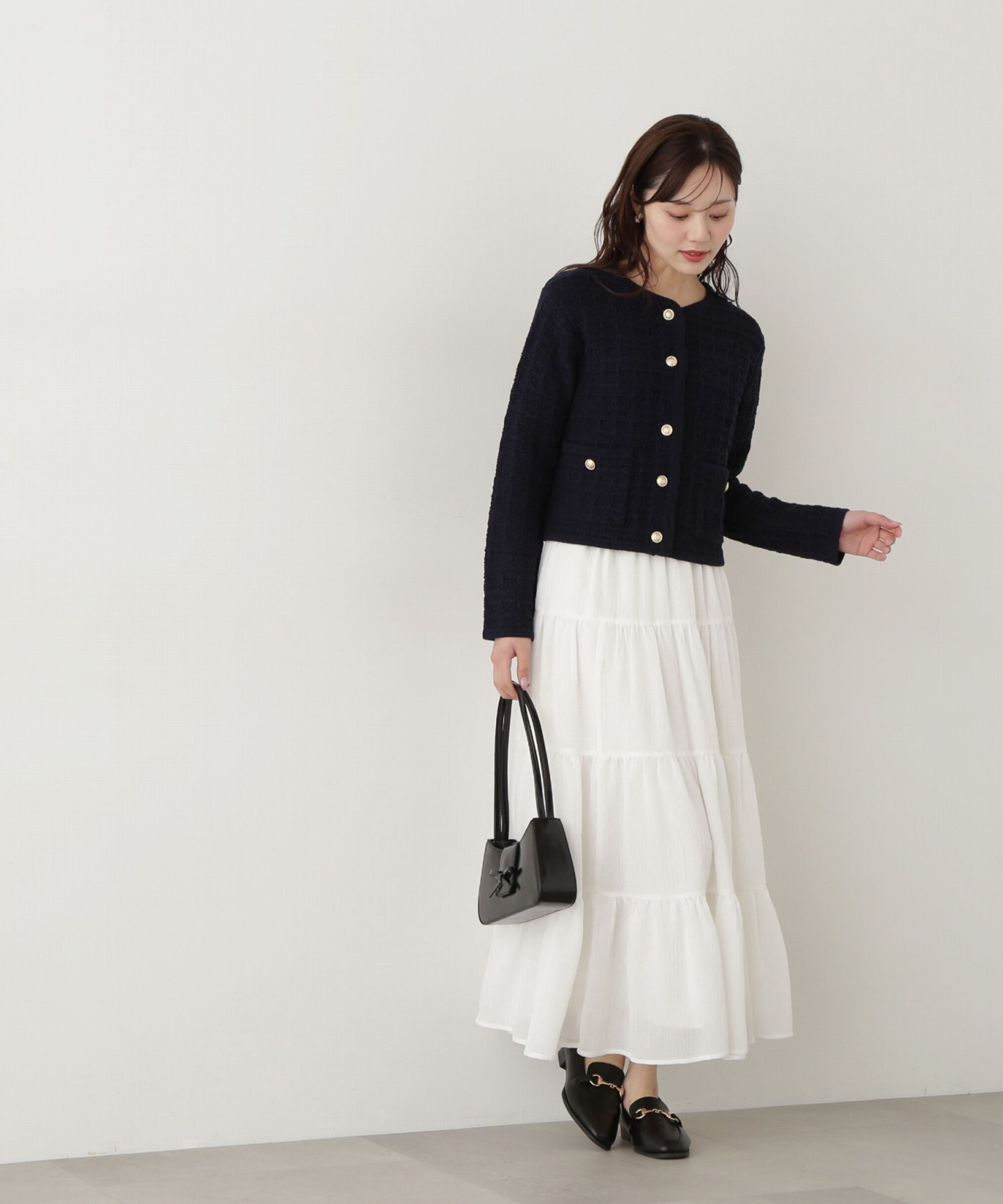 PROPORTION BODY DRESSING「ツイードニットカーディガン」|カーディガン|