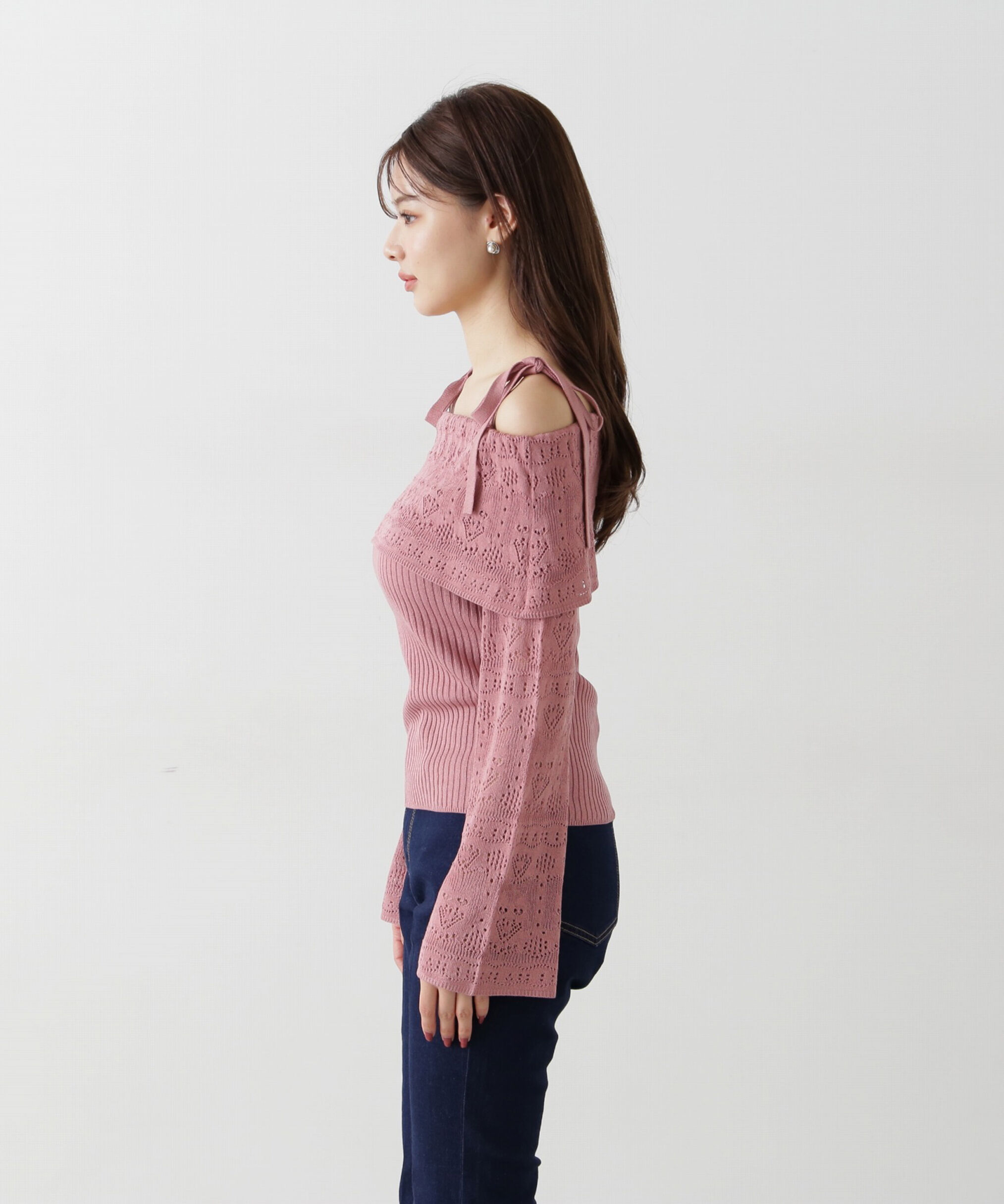 PROPORTION BODY DRESSING「透かし編みオフショルニット」|ニット・セーター|