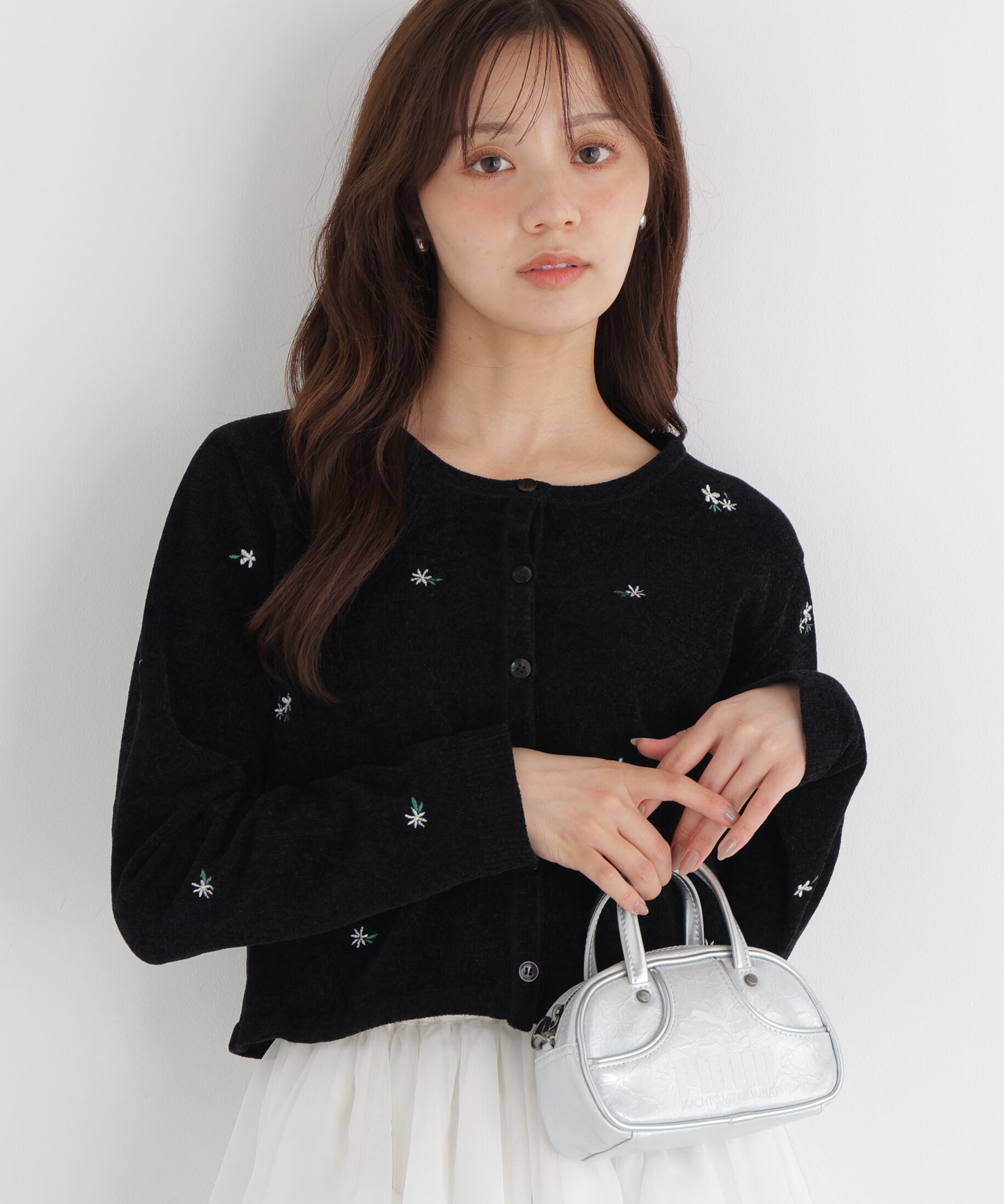PROPORTION BODY DRESSING「＜a/mie＞エンブロイダリーモールカーディガン」|カーディガン|