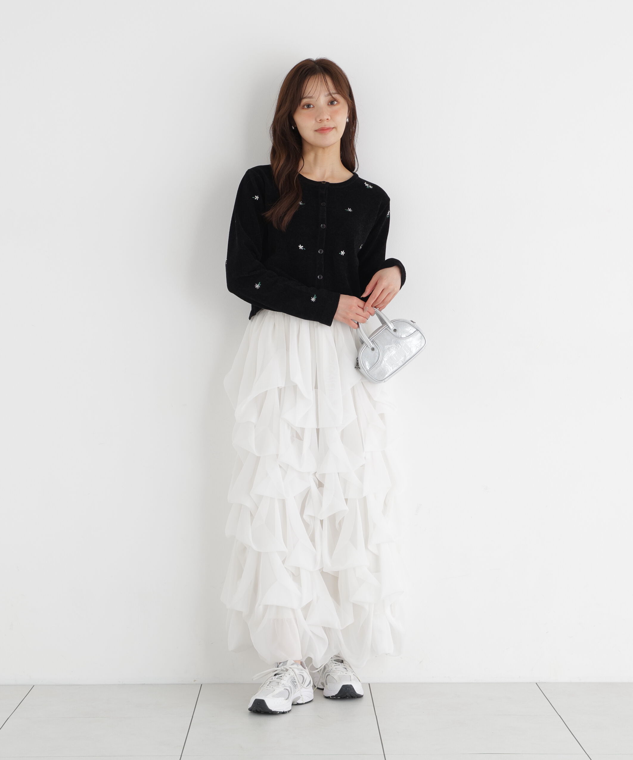 PROPORTION BODY DRESSING「＜a/mie＞エンブロイダリーモールカーディガン」|カーディガン|