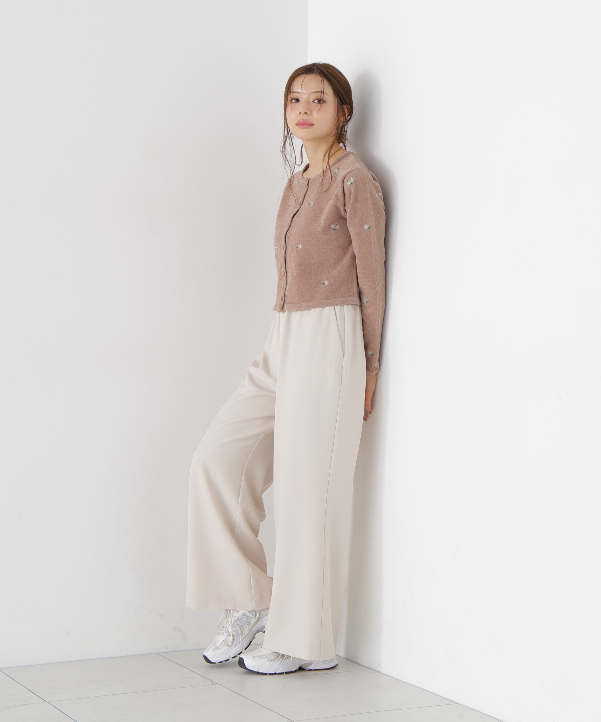 PROPORTION BODY DRESSING「＜a/mie＞エンブロイダリーモールカーディガン」|カーディガン|