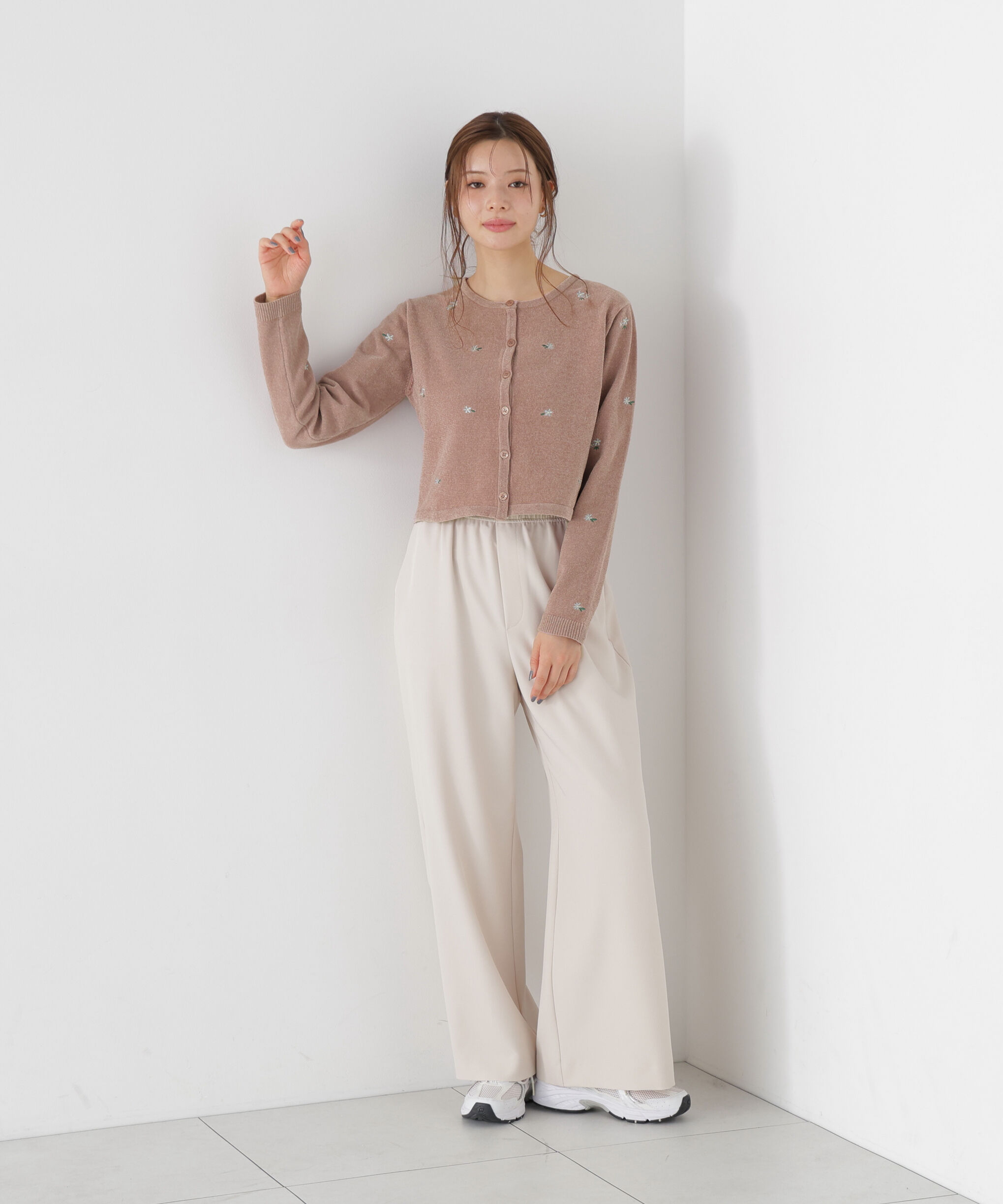 PROPORTION BODY DRESSING「＜a/mie＞エンブロイダリーモールカーディガン」|カーディガン|