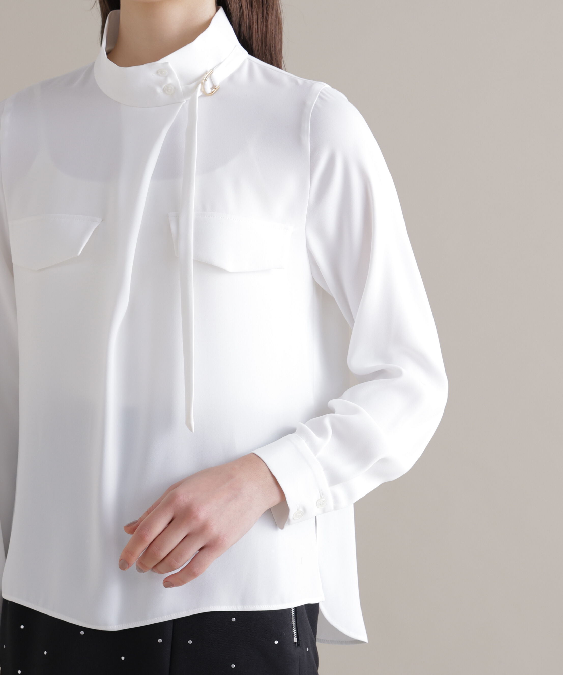  「スタンドタックブラウス」|シャツ・ブラウス|